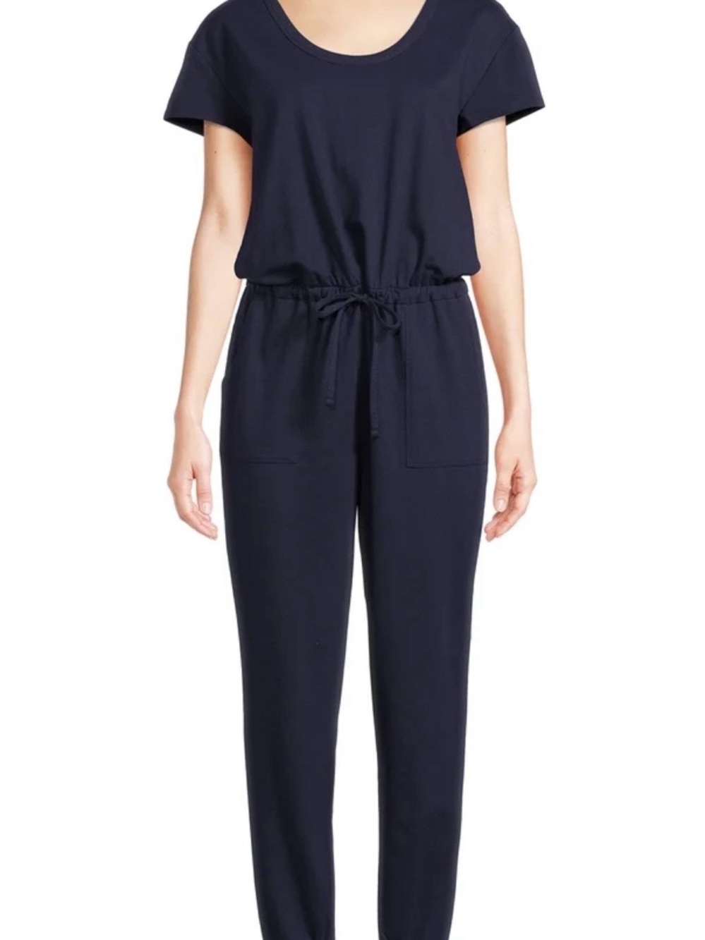 Pretty Garden Navy Drawcord Jumpsuit